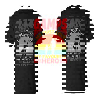 Gamps My First Love My Favourite Hero Happy Fathers Day T-Shirt - Thegiftio UK