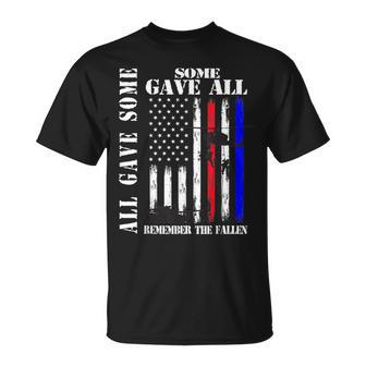 All Gave Some Some Gave All Flag Veteran Memorial Day Family T-Shirt - Monsterry