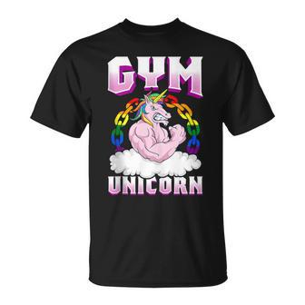 Gay Muscle Unicorn Gay Gym Workout T-Shirt - Monsterry AU