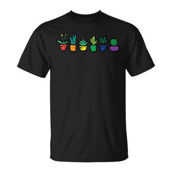 Gay Pride Plant Pots Rainbow Flag Lgbtq Gardening Men T-Shirt - Monsterry AU