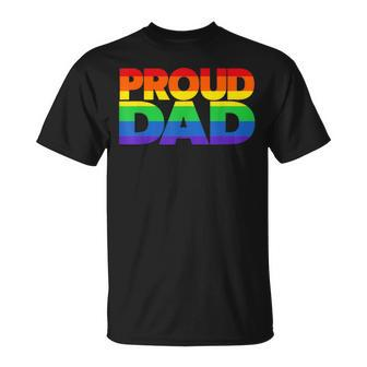 Gay Pride Proud Dad Lgbt Parent Father's Day T-Shirt - Monsterry UK