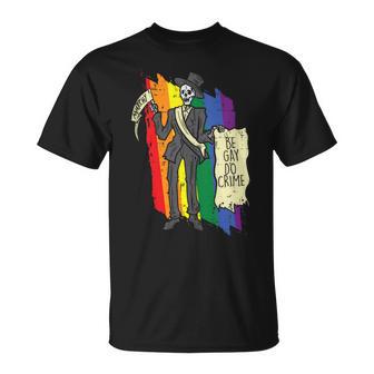 Be Gay Skeleton Straight Ally Lgbtq Gay Pride Month T-Shirt - Monsterry AU