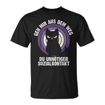 Geh Mir Aus Dem Weg Du Unnötiger Sozialkontakt Humour T-Shirt - Seseable