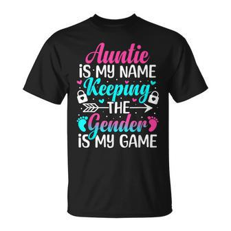 Gender Reveal Auntie For A Keeper Of The Gender Aunt T-Shirt - Monsterry DE
