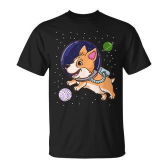 Genderqueer Corgi In Space Genderqueer Pride Flag T-Shirt - Monsterry DE