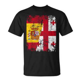 Georgia España Bandera De La Amistad Georgia Camiseta unisex - Regaloses