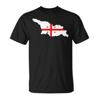 Georgia Flag In Georgia Outline Georgia T-Shirt - Geschenkecke