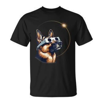 German Shepherd Dog Solar Eclipse 2024 T-Shirt - Monsterry