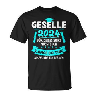 Geselle 2024 Azubi Gesellenprüfung Bestanden Training T-Shirt - Seseable