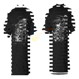 Ghost Guitar Cool Guitar Player Skeleton Hands Guitar T-Shirt | Seseable CA
