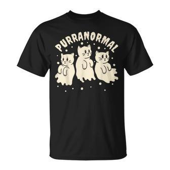 Ghost Hunting Cat Paranormal Investigator Ghost Researcher T-Shirt - Seseable
