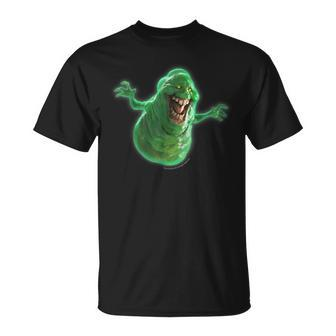 Ghostbusters Slimer Large Face Portrait T-Shirt - Seseable