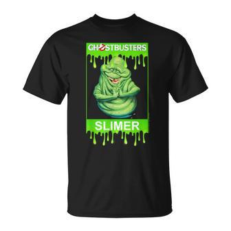 Ghostbusters Slimer Portrait Poster T-Shirt - Seseable