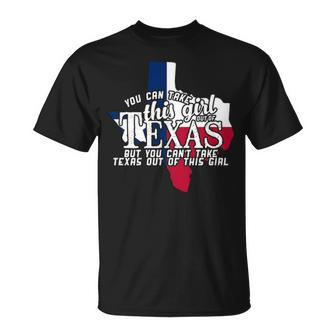 You Can Take This Girl Out Of Texas But You Cant Take Texas Out T-Shirt | Mazezy
