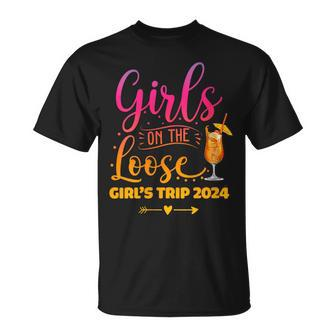 Girls On The Loose Tie Dye Girls Weekend Trip 2024 T-Shirt | Mazezy UK