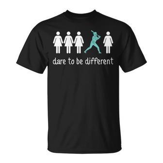 Girls Softball Dare To Be Different-Softball T-Shirt - Monsterry