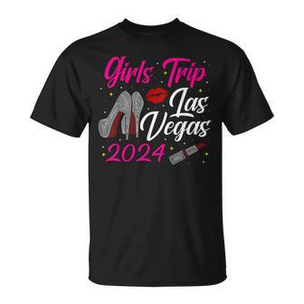 Girls Trip 2024 Las Vegas High Heel Birthday Squad Bachelor T-Shirt - Seseable