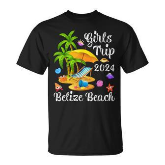 Girls Trip 2024 Palm Tree Sunset Belize Beach T-Shirt - Monsterry DE
