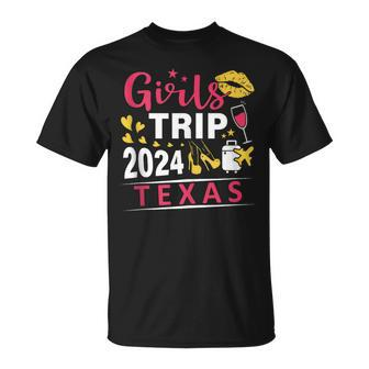 Girls Trip 2024 Texas Travel Group Matching Texas Vacay T-Shirt | Mazezy