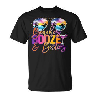 Girls Trip Matching Beaches Booze & Besties T-Shirt - Monsterry CA