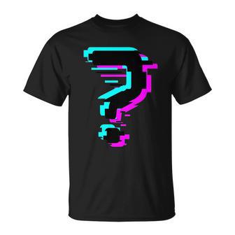 Glitched Fragezeichen T-Shirt - Seseable