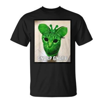 Gnarp Cat Silly Alien Cat Meme T-Shirt - Seseable