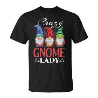 Gnome Garden Gnome Lover Crazy Gnome Lady T-Shirt - Seseable