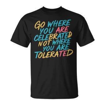 Lgbtq You Are Enough Rainbow T-Shirt | Mazezy