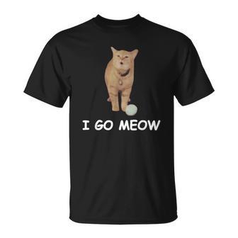 I Go Meow Lustige Singende Katze Meme Silly Cat Goes Meow T-Shirt - Geschenkecke