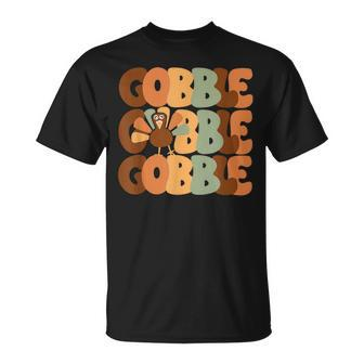 Gobble Turkey Day Happy Thanksgiving T-Shirt - Seseable