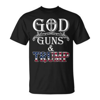 God Guns And Trump 2Nd Amendment T Trump T-Shirt - Monsterry DE