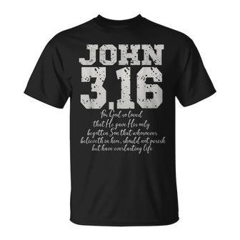 For God So Loved The World John 316 Bible Verse Christian T-Shirt - Monsterry UK