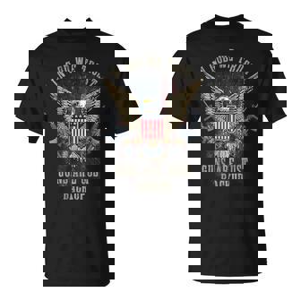 In God We Trust Guns Are Just Backup Ar15 American Flag T-Shirt - Monsterry