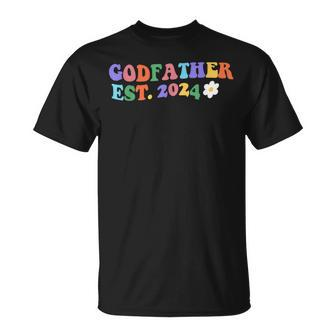 Godfather Est 2024 Father's Day God Dad Announcement Reveal T-Shirt - Thegiftio UK