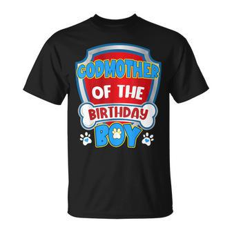 Godmother Of The Birthday Boy Dog Paw Family Matching T-Shirt - Monsterry DE