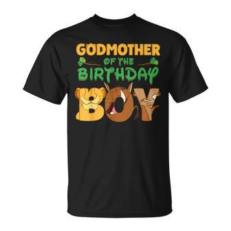 Godmother Of The Birthday Boy Lion Family Matching T-Shirt - Monsterry AU