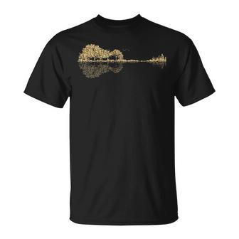Gold Guitar Forest T-Shirt | Mazezy