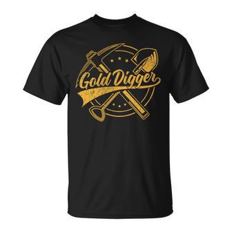 Golden Batch Crossing Pick Breast Pocket For Gold Digger T-Shirt - Monsterry