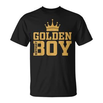Golden Birthday Boys Birthday Party Decoration Bday Toddlers T-Shirt - Seseable
