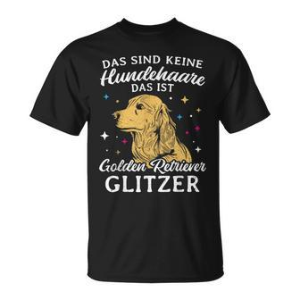 Golden Retriever Glitter Dog Holder Dog Owners  T-Shirt - Seseable