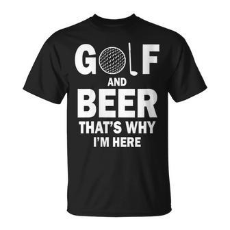 Golf And Beer Joke Golfing Drinking Golfer T-Shirt - Monsterry