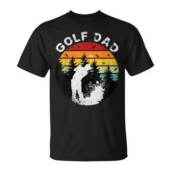 Golf Dad Sunset Vintage Golfing Father's Day Golfer T-Shirt - Thegiftio UK
