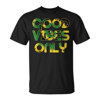 Good Vibe Only Jamaica Flag Tie Dye Positive Vibes Only T-Shirt - Monsterry