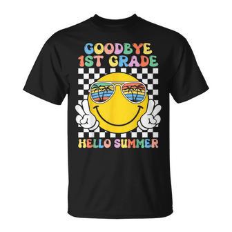 Goodbye 1St Grade Hello Summer Groovy First Grade Graduation T-Shirt - Monsterry UK