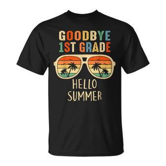 Goodbye 1St Grade Hello Summer Student Last Day Of School T-Shirt - Seseable