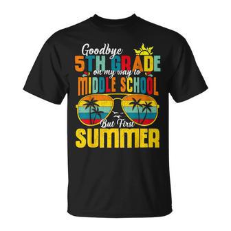 Goodbye 5Th Grade Graduation 2024 Hello Middle School Summer T-Shirt - Seseable
