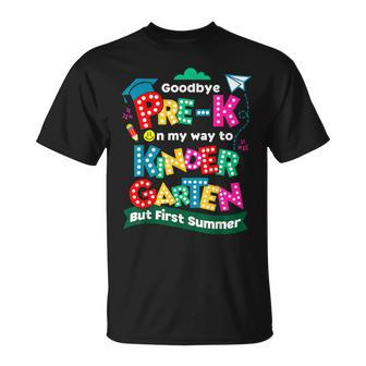 Goodbye Pre-K Graduation To Kindergarten First Summer T-Shirt - Seseable