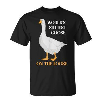 Goose On The Loose World's Silliest Cute Children T-Shirt - Monsterry