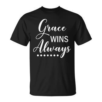 Grace Wins Always Christian Faith T-Shirt - Monsterry AU