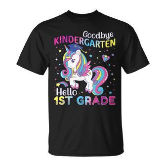Graduation 2024 Goodbye Kindergarten Hello 1St Grade Unicorn T-Shirt - Monsterry CA